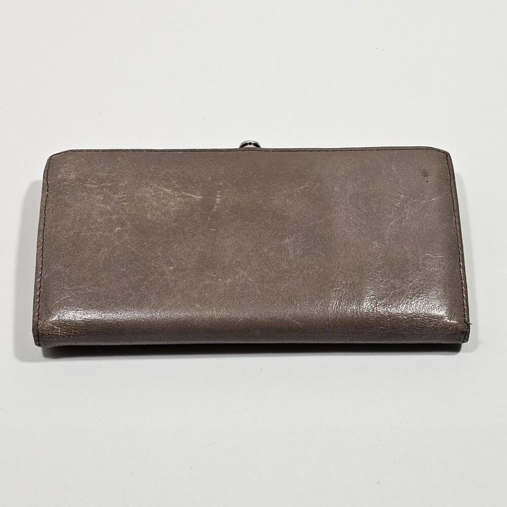 Hobo International Light Brown Leather Card Holder Wallet Bifold Handbag Clutch - Picture 3 of 5